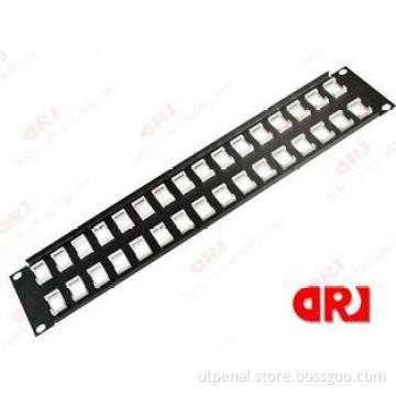 2U 32 port Blank Patch Panel for UTP / FTP Keystone jack ap